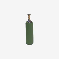 Газовый баллон 2 л водородный стальной бесшовный 150 с латунным вентилем, новый, ТР ТС 032 зеленый соединение DIN1 (W21,8x1/14'' LH) / Cylinder 2 liters 150 bar green color for hydrogen (H2) valve DIN1 (W21,8x1/14'' LH)