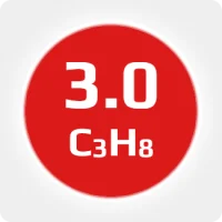 Пропан (C3H8) 3.0 (99,9%) в баллоне 5л (2кг) соединение W21,8х1/14'' LH (DIN1) (с баллоном)