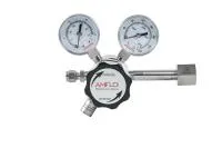Регулятор (редуктор) баллонный двухступенчатый AMFLO R31LMDR нержавеющая сталь , 5-ти портовый с двумя манометрами, с предохранительным клапаном, давление на входе до 206 бар. CV-0.08