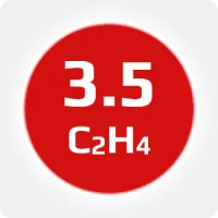 Этилен (C2H4) 3.5 (99,95%) в баллоне 2л. (0,6 кг.), соединение W21,8х1-14'' LH (DIN 1)