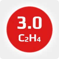 Этилен  (C2H4) 3.0 (99,9%) в баллоне 5л. 1,35 кг., соединение W21,8х1/14'' LH (DIN 1)