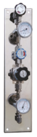 3 Sticks VMP VMP-5830-3  CH20 1/4 " inlet and outlet, one common inlet ,three independent outlet with diaphragm valve and regulator,without vent port,SS316L,EP